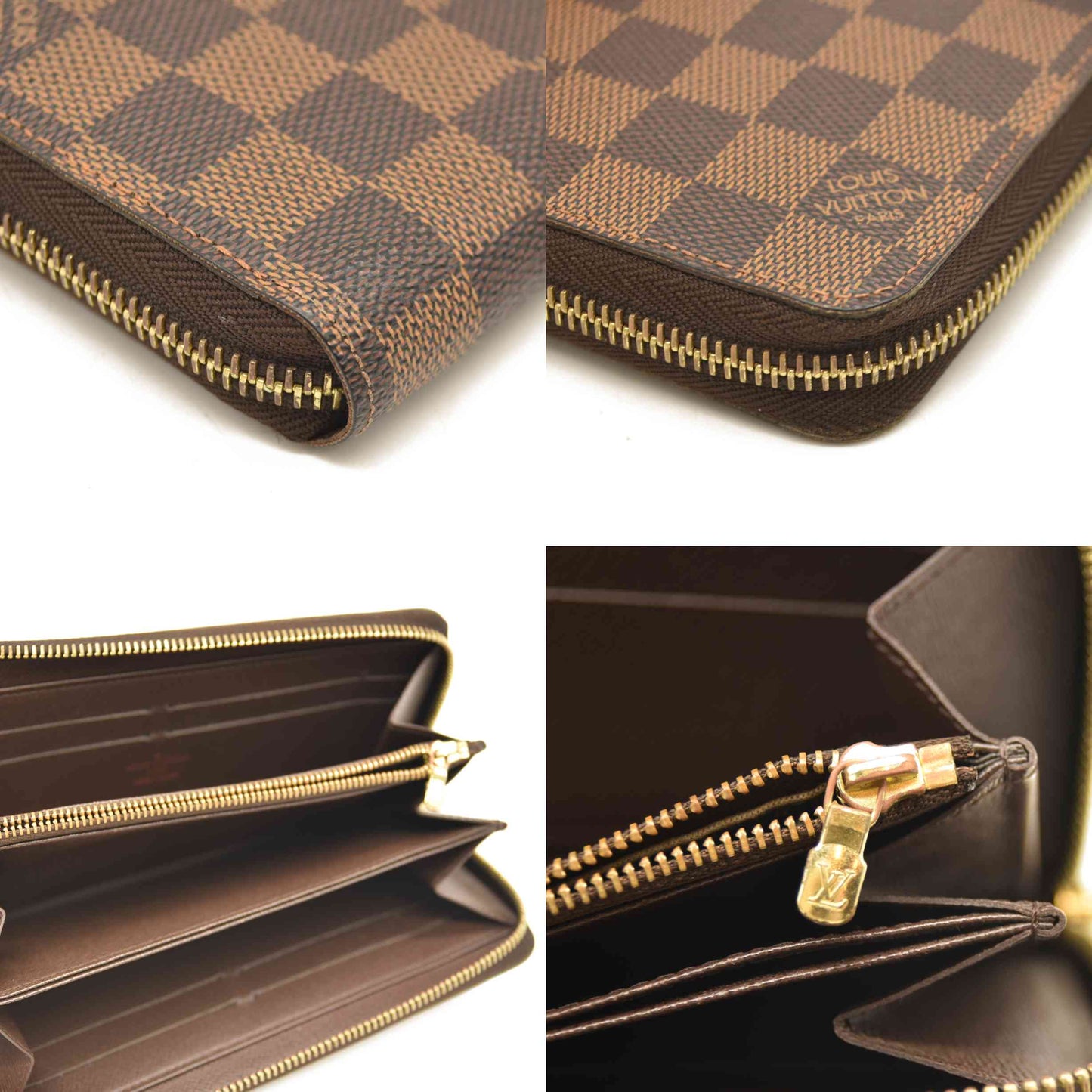 Louis Vuitton  Damier Ebene Zippy Wallet  CA1100