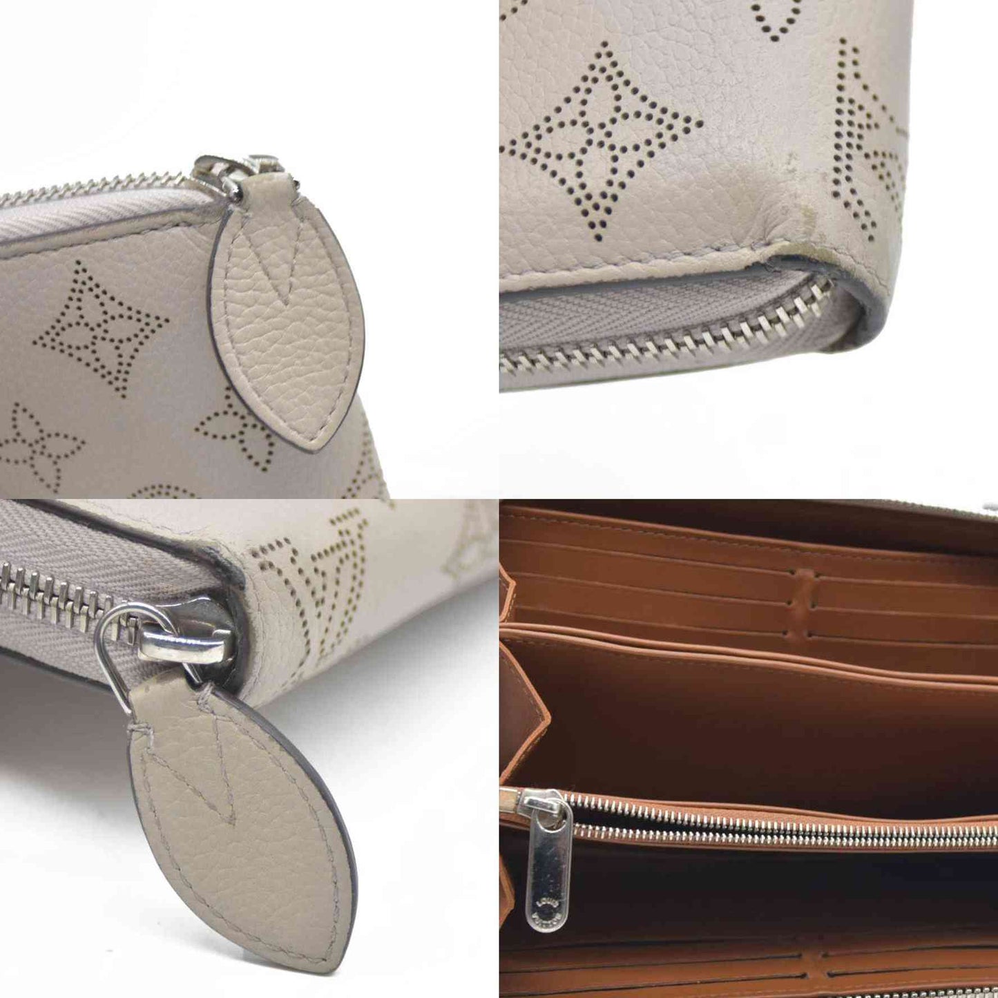 Louis Vuitton Mahina Zip Around Long Wallet Beige TN4139