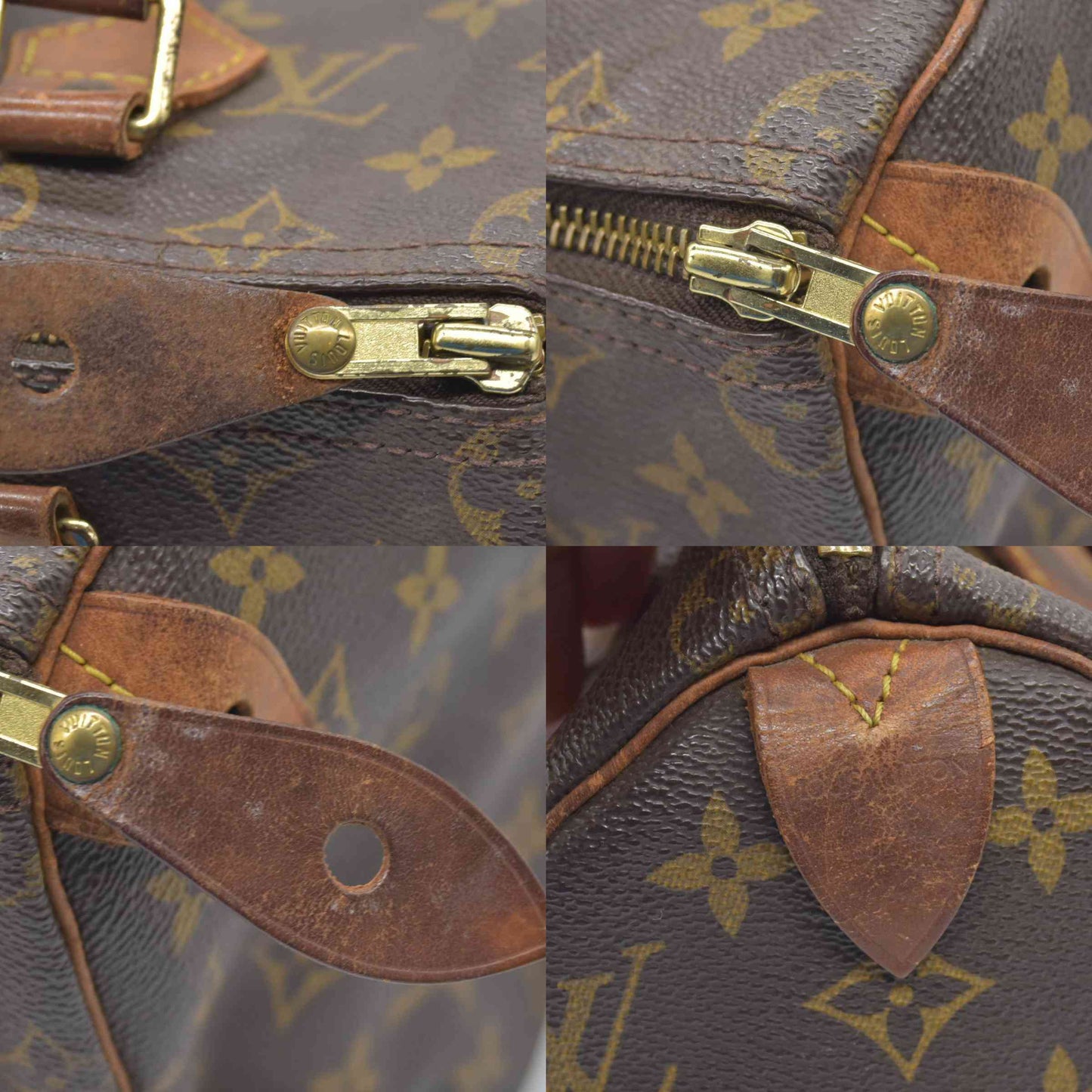 1998 $1490 Louis Vuitton Speedy 25 Handbag Monogram Brown SP1928