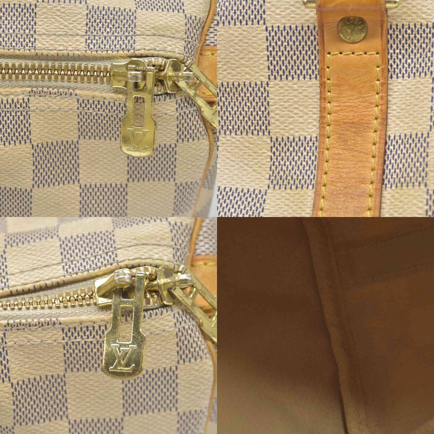 $1980 Louis Vuitton Damier Azur Speedy Bandouliere 30 SP2183 2013