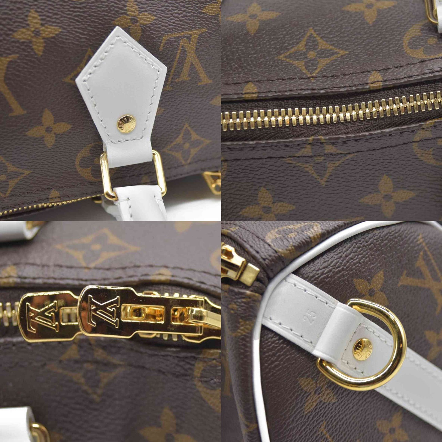 Louis Vuitton  Monogram LV Match Speedy Bandouliere 25 White