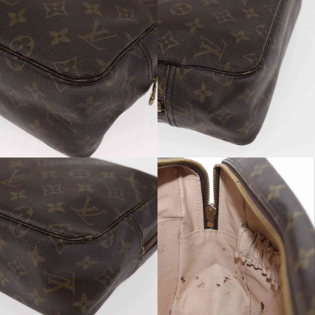 $600 LOUIS VUITTON Monogram Trousse Toilette 28 VINTAGE FRANCE