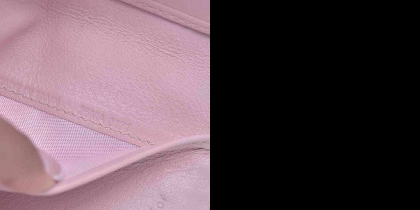 $700 CHRISTIAN DIOR Patent Cannage Lady Dior Lotus Wallet Pink CONSIGNMENT