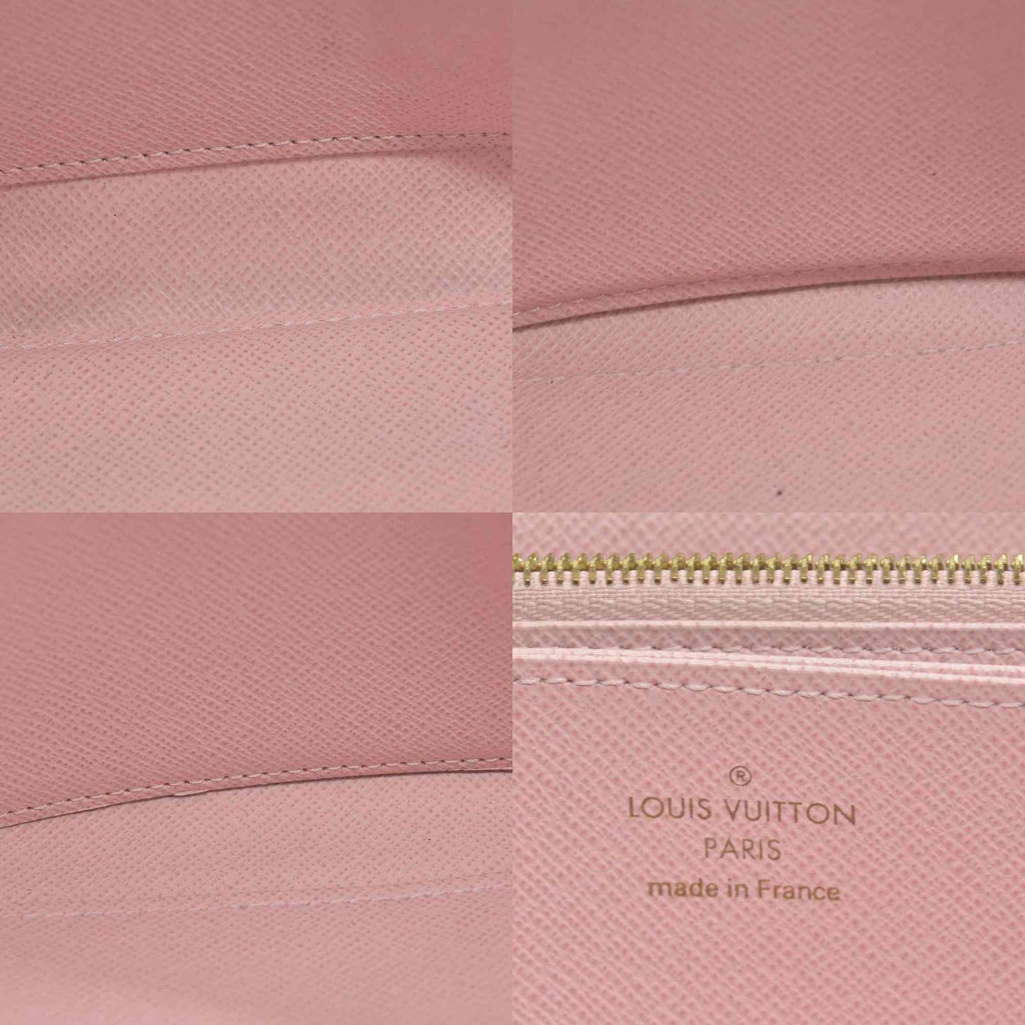 $915 2019 LOUIS VUITTON Zippy Wallet Damier Azur Long Wallet Rose Ballerine  LM2189