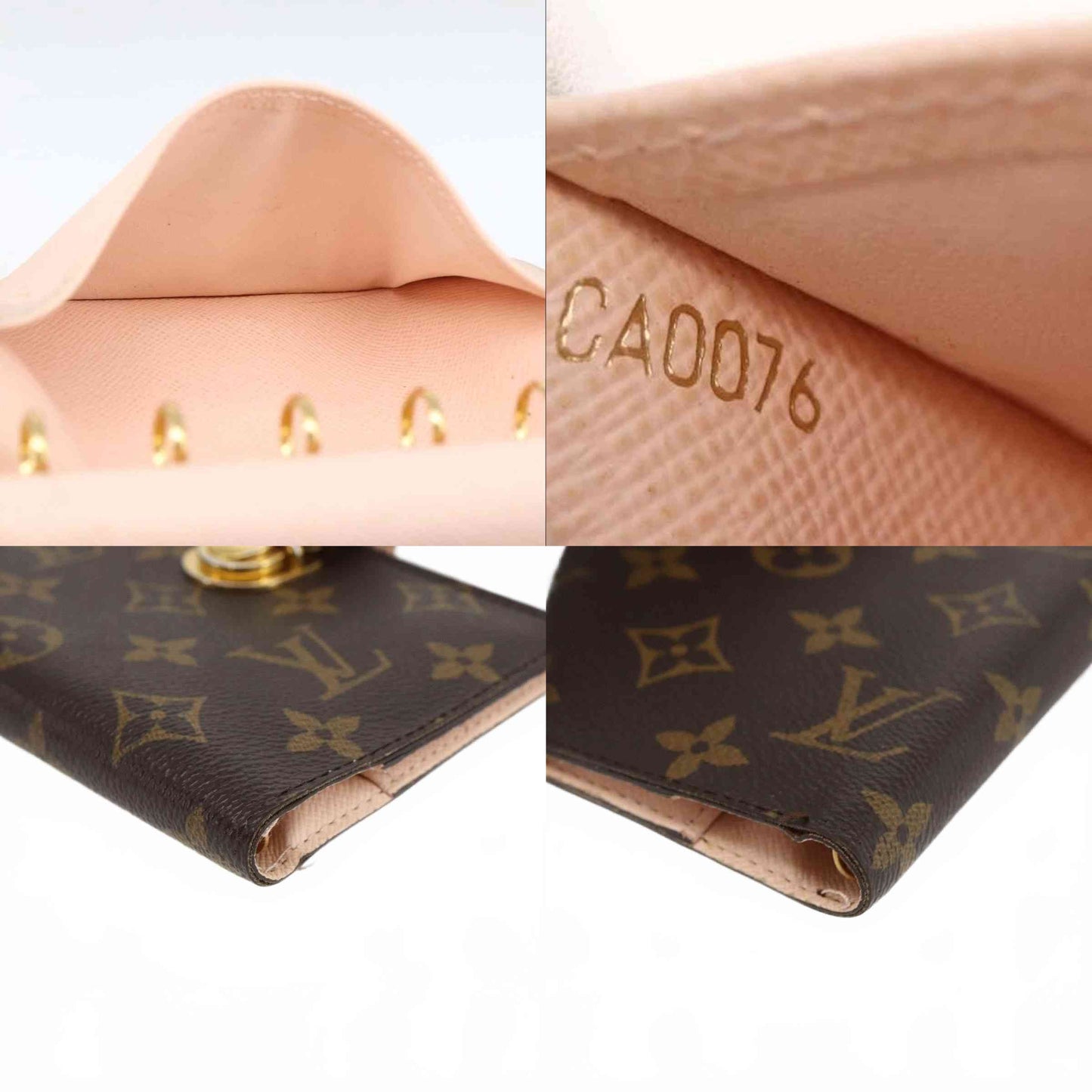 $650 2006 LOUIS VUITTON Monogram Koala Small Ring Agenda Cover Rose CA0076