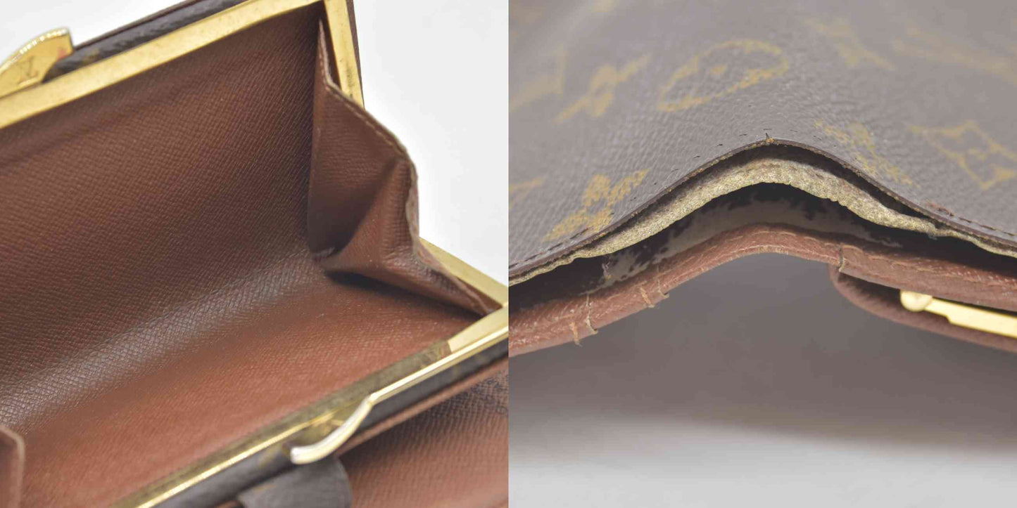 $750 1998 Louis Vuitton Monogram French Purse Wallet CA0958
