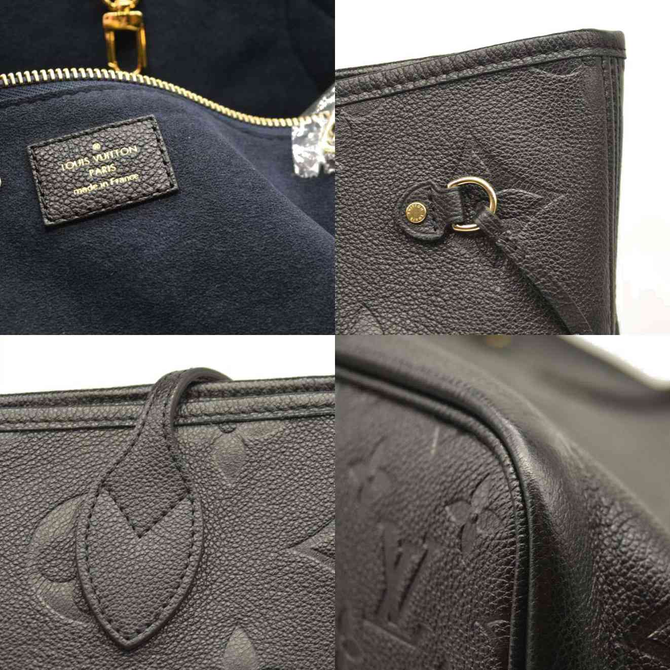 USED LOUIS VUITTON Empreinte Monogram Giant Neverfull MM Black