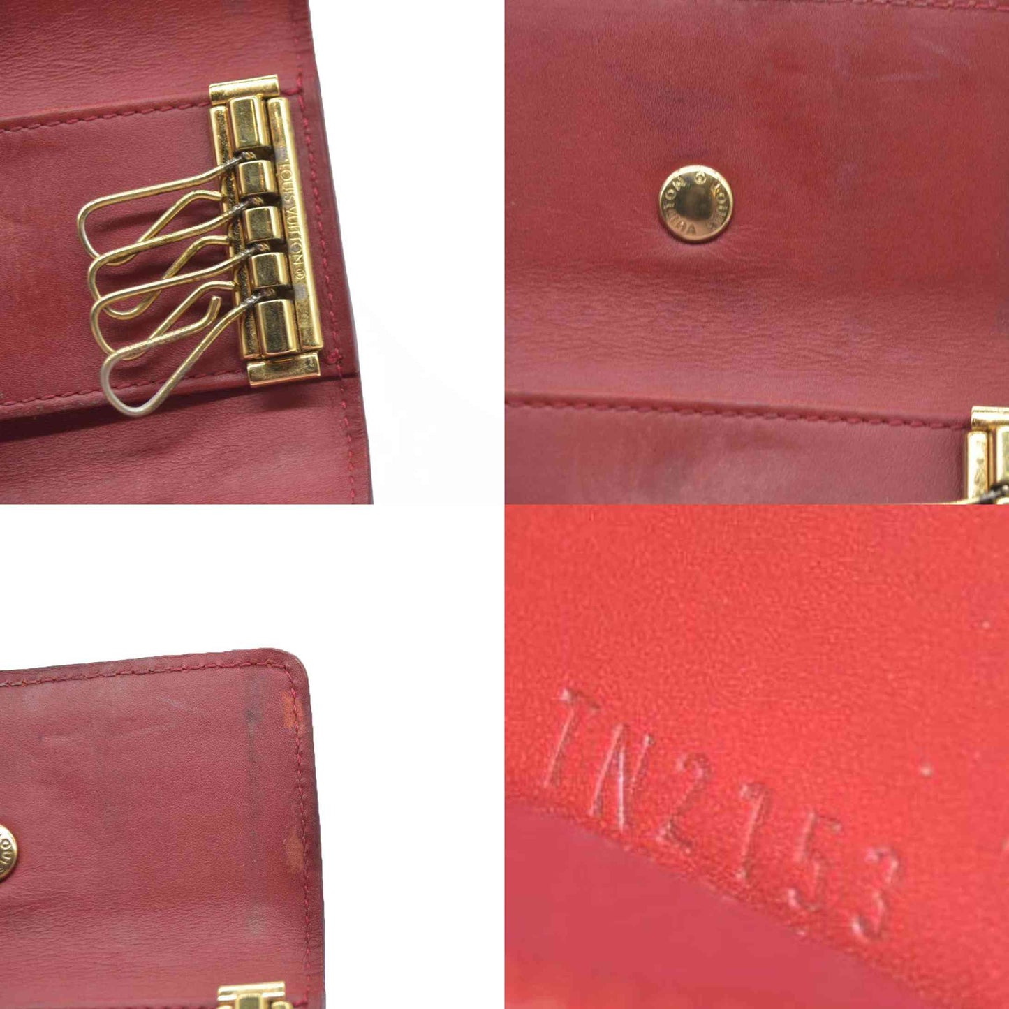 $345 Louis Vuitton Monogram Vernis Leather Multicles 4 Ring Key Case TN2153