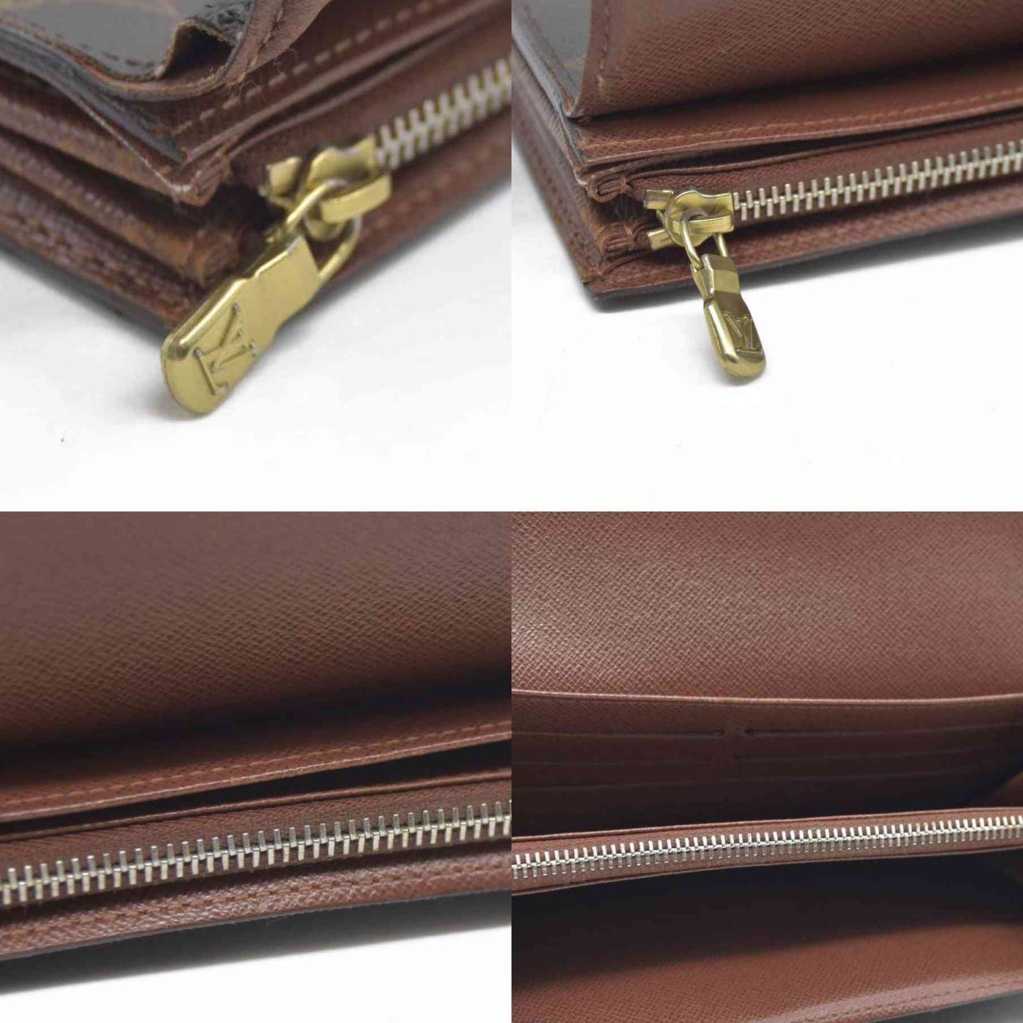 Louis Vuitton Monogram Portefeiulle Sarah Long Bifold Wallet Brown CA1141