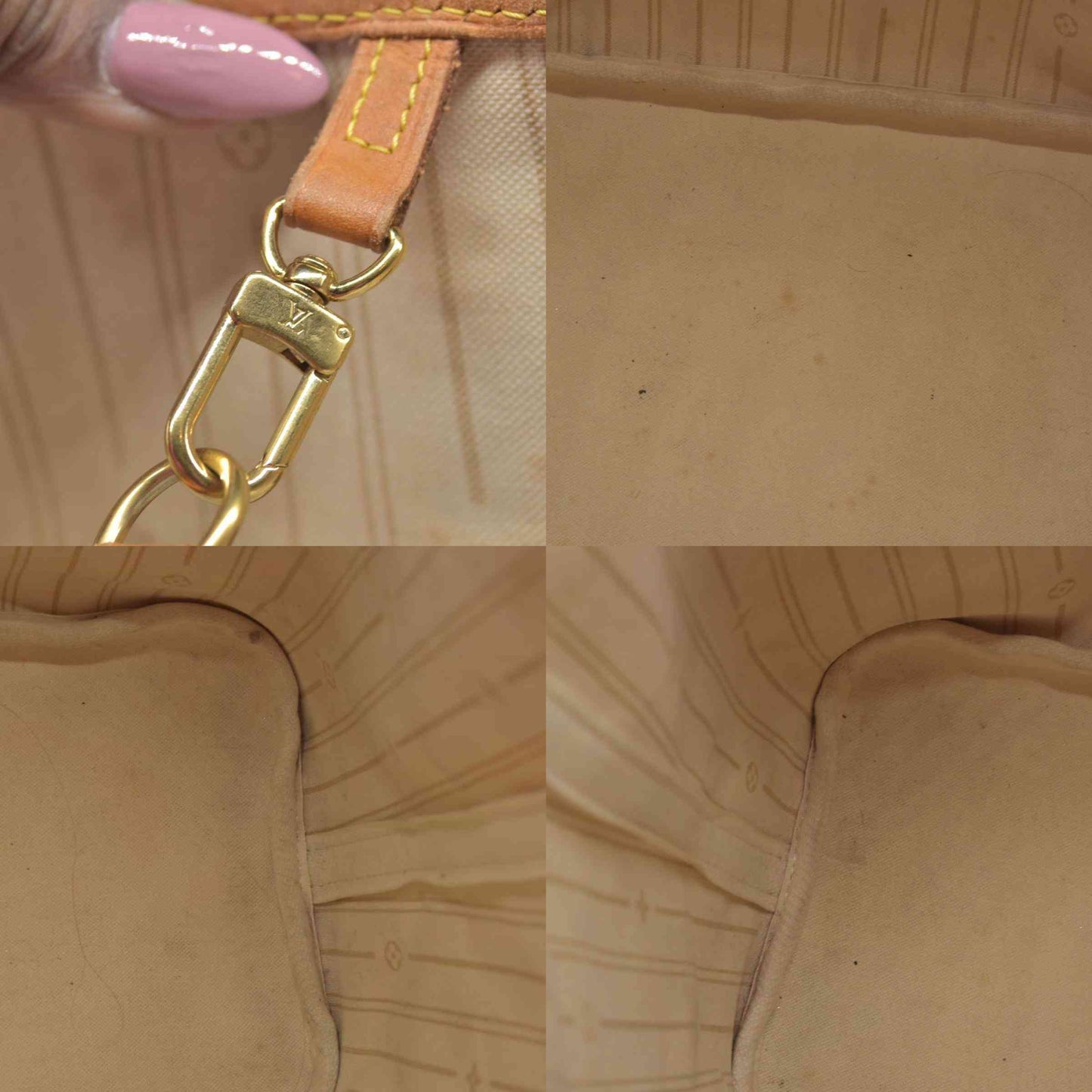 $2130 2011 Louis Vuitton  Damier Azur Neverfull MM CA5111