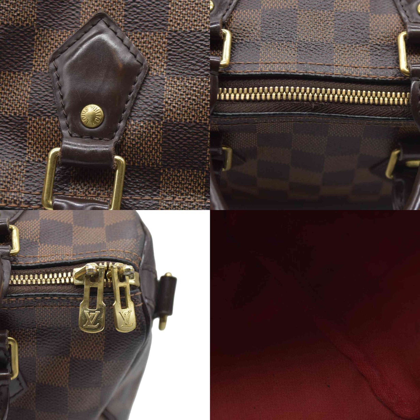 $1940 Louis Vuitton Damier Ebene Speedy Bandouliere 25 CT0138