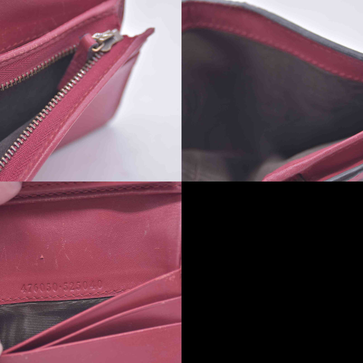 $470 GUCCI GG Supreme Monogram Cherry Embellished Card Case Wallet Hibiscus Red 10020980