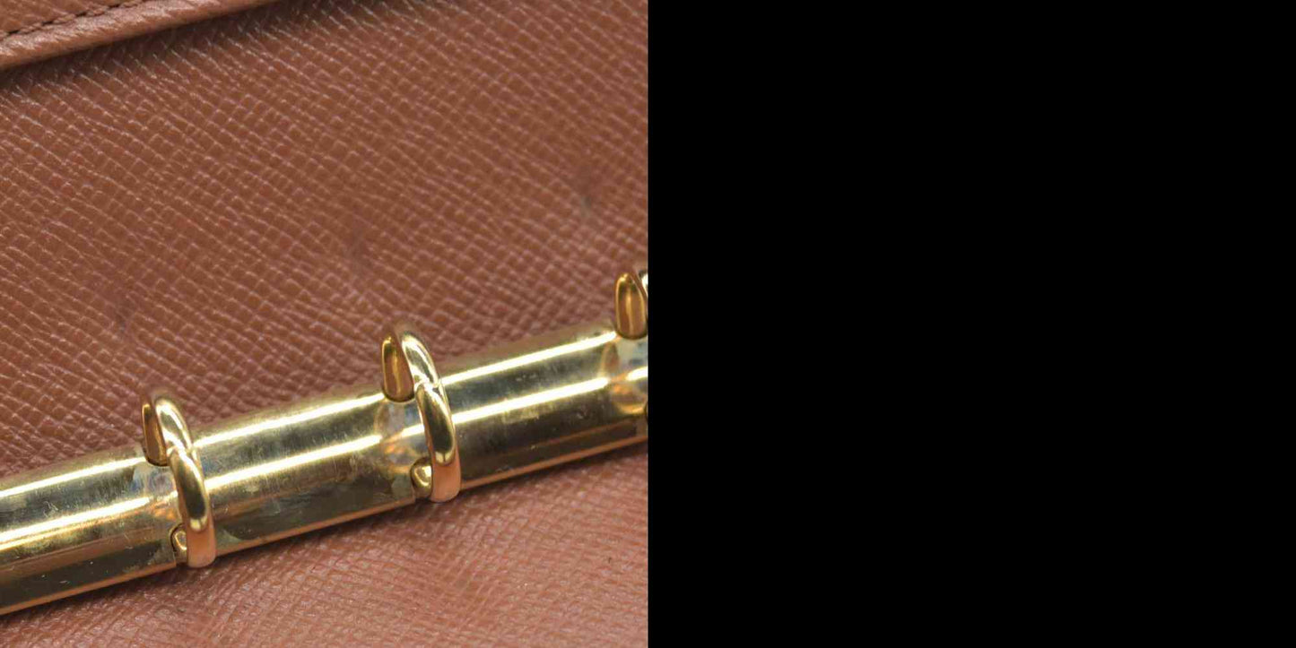 $505 1997 Louis Vuitton Epi Small Ring Agenda Cover Brown CONSIGNMENT CA0957