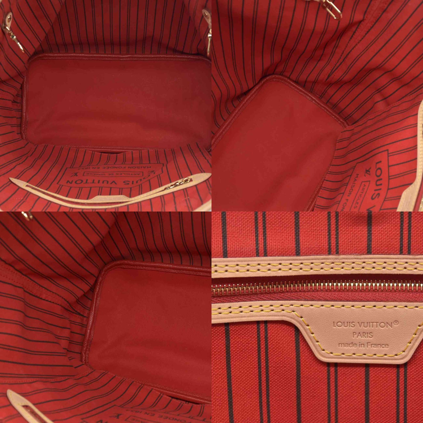 LV Monogram Neverfull Bandouliere Inside Out MM