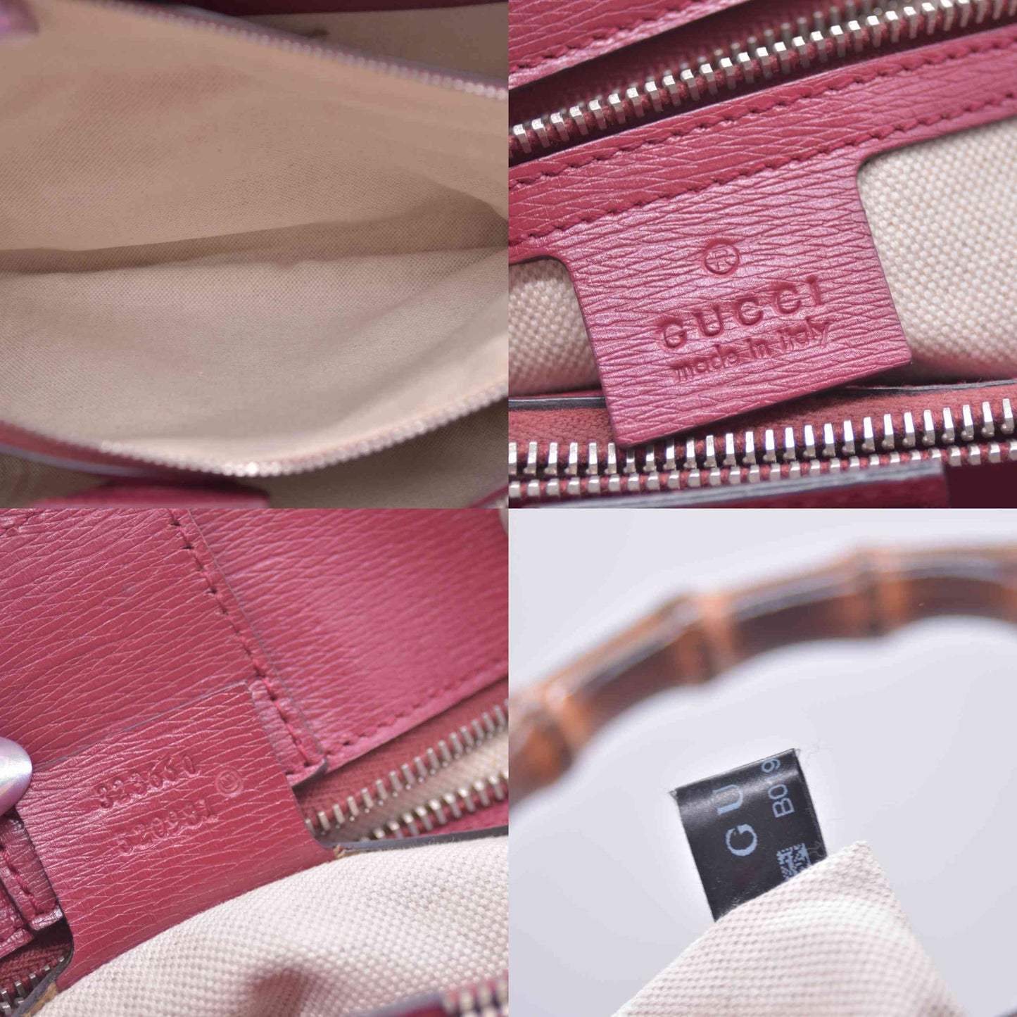 $3200 Gucci Bamboo Blooms Shopper Burgundy CONSIGNMENT