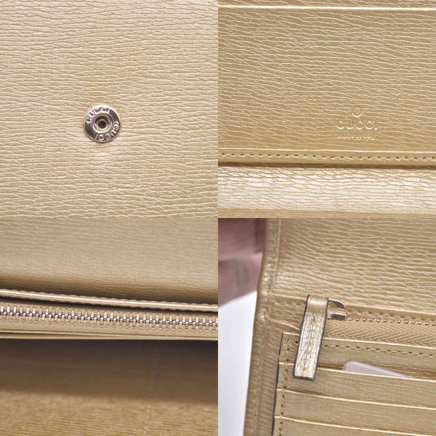 $590 Gucci  Interlocking G Logo Leather Bifold Wallet CONSIGNMENT