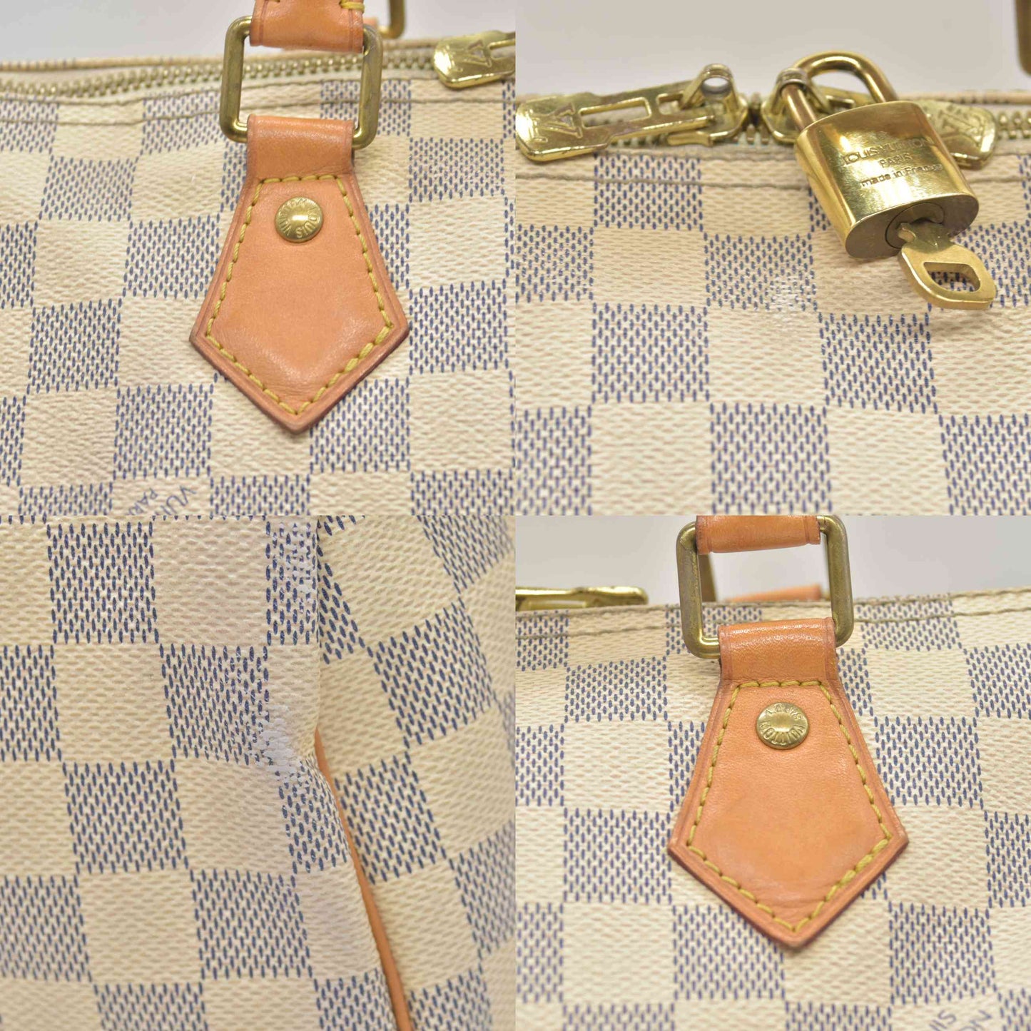 $1980 2015 Louis Vuitton Damier Azur Speedy Bandouliere 30 SP1105