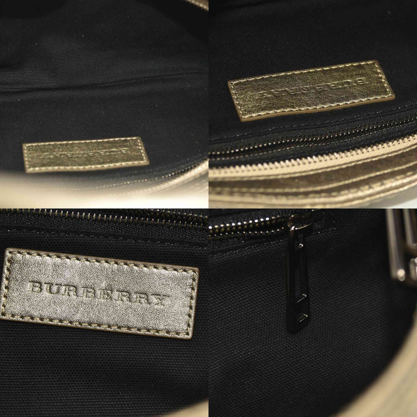 BURBERRY Shoulder Bag Leather Gold