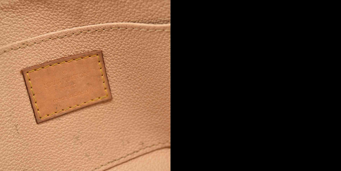 Louis Vuitton  Monogram Cosmetic Pouch M47515 Pen Marks CA0055