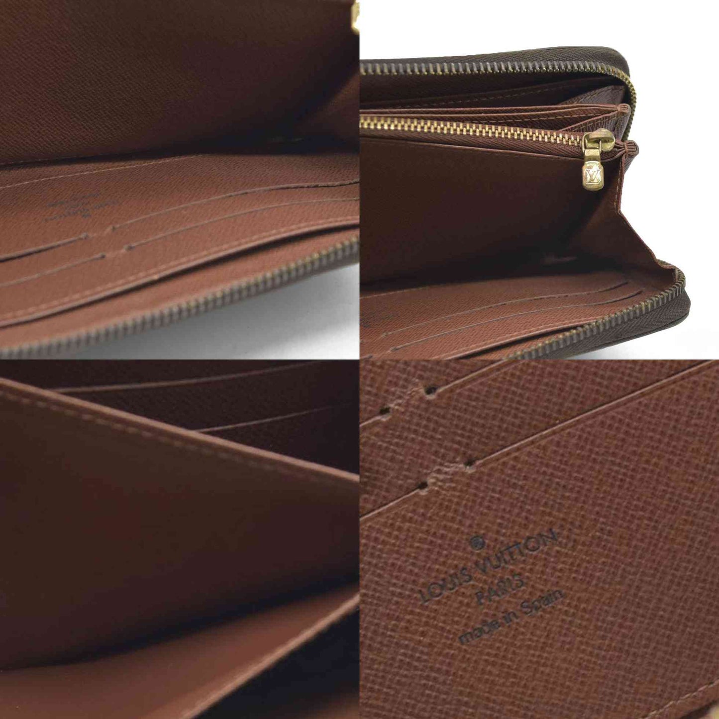 AUCTION $915 Louis Vuitton  Monogram Zippy Wallet CA0122