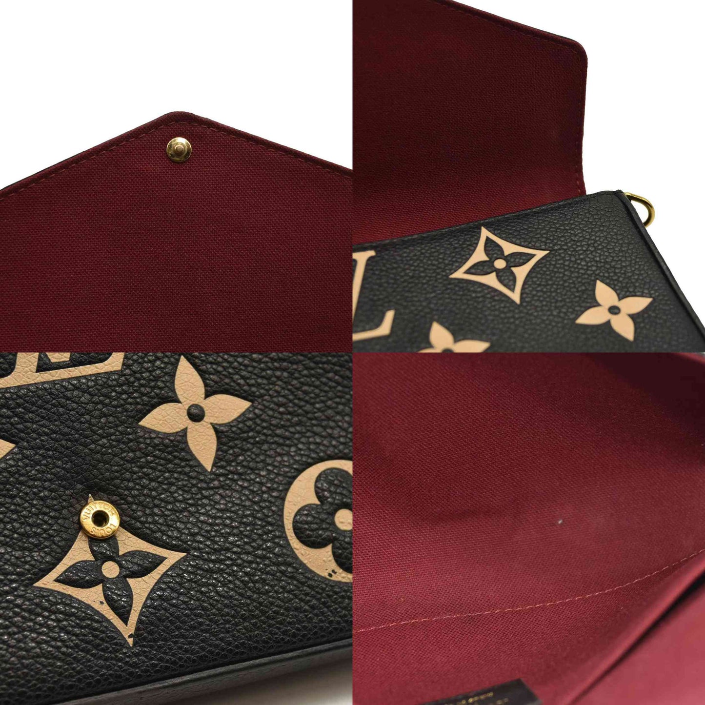 LOUIS VUITTON  Empreinte Monogram Giant Felicie Pochette Black Beige