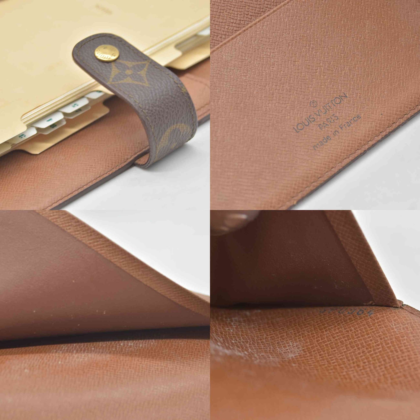 $755 1994 LOUIS VUITTON Monogram Medium Ring Agenda Cover SP0964