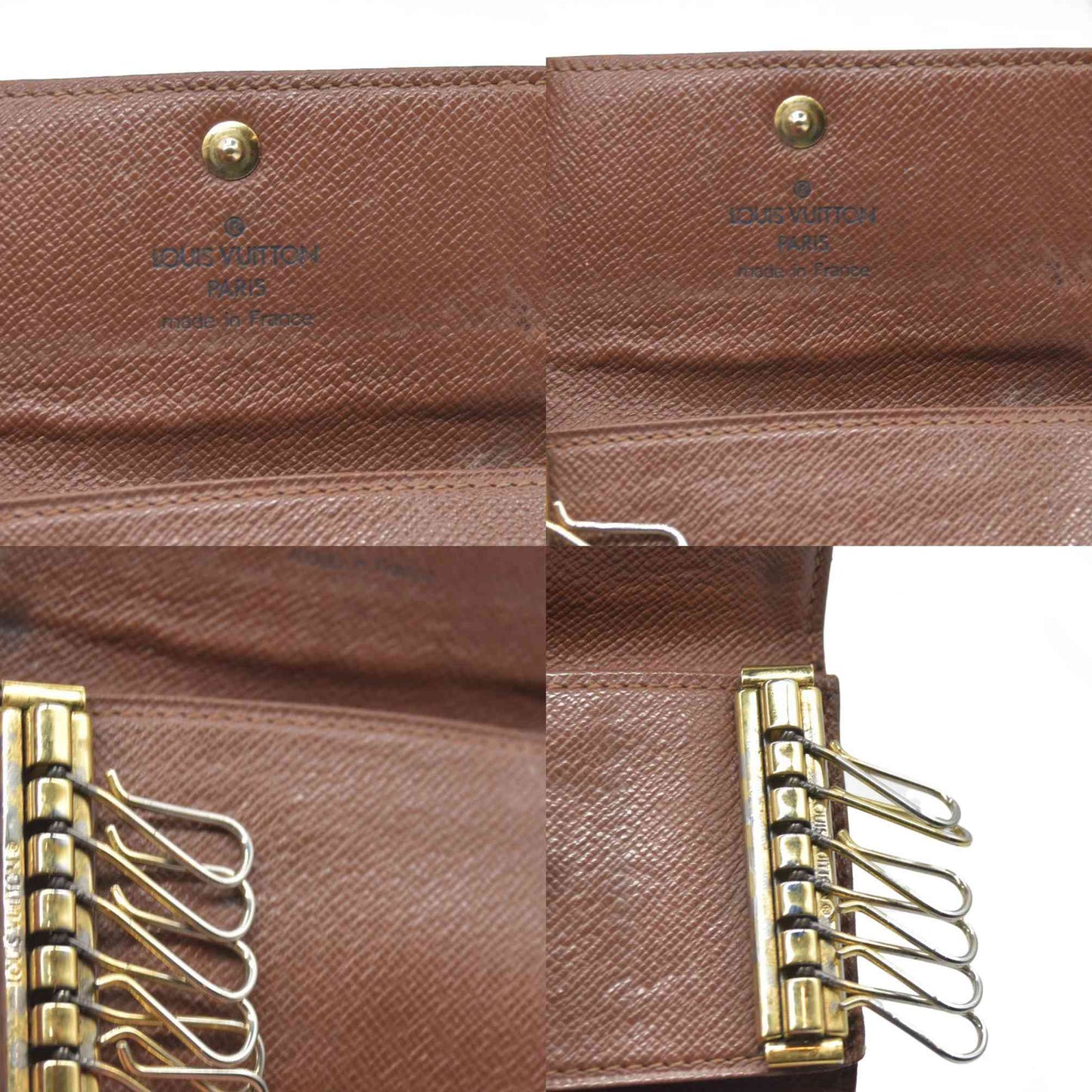 $345 Louis Vuitton Monogram Multicles 6 Ring Key Case Brown CT0064