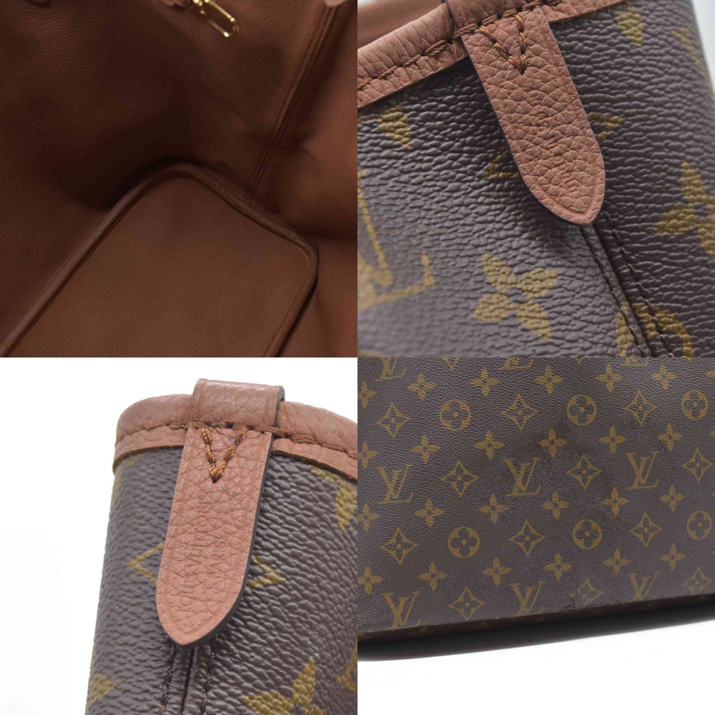 Louis Vuitton LV Monogram Neverfull Inside Out Brown Missing Pouch