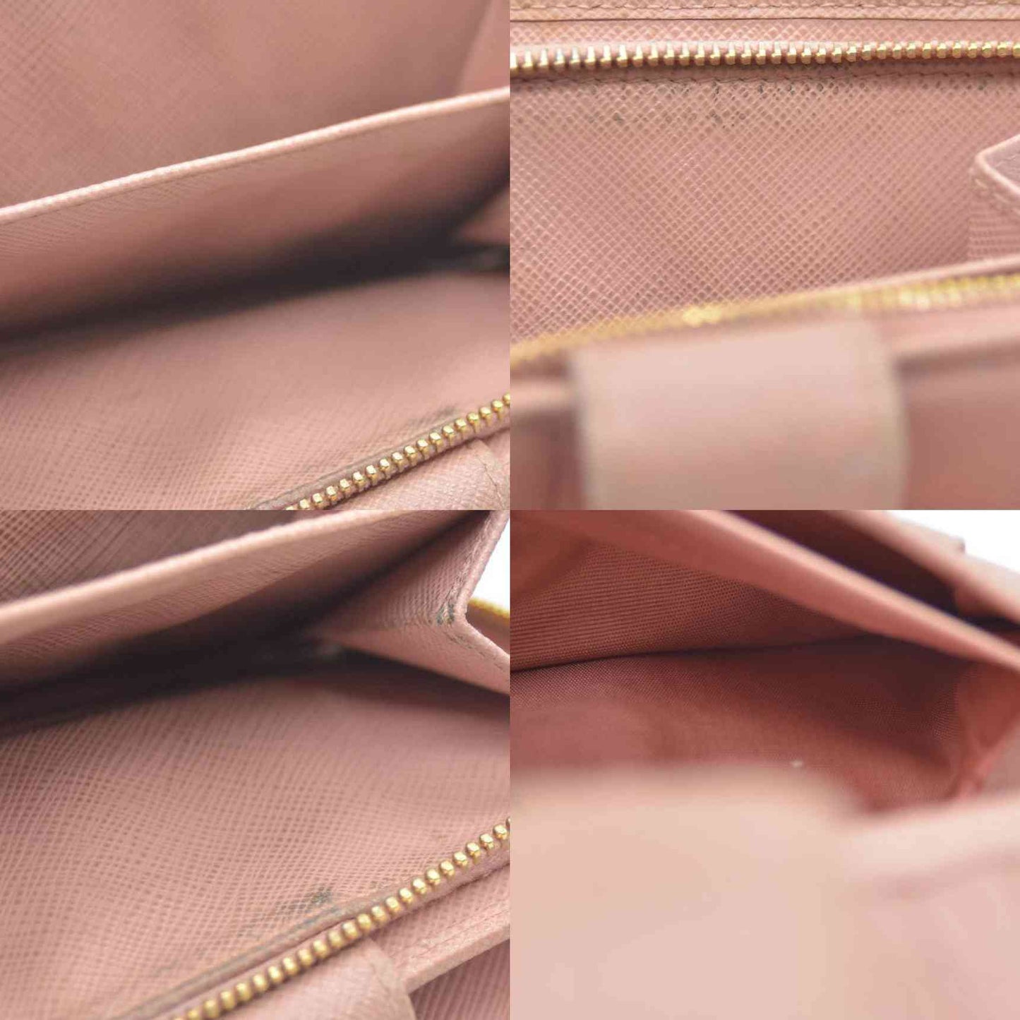 PRADA Saffiano Leather Bifold Wallet Purse Pink