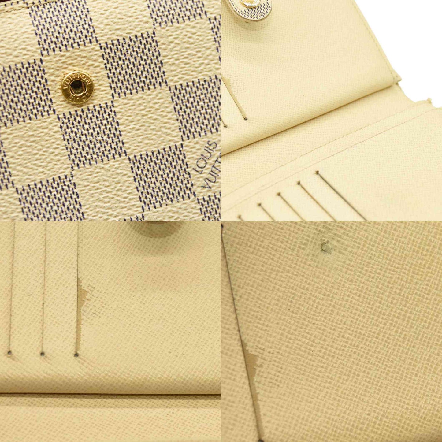 Louis Vuitton  Damier Azur French Purse Wallet MI1057