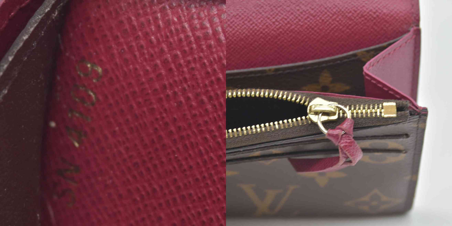 $615 Louis Vuitton Monogram Portefeuille Emilie Long Bifold Wallet Brown CN4109