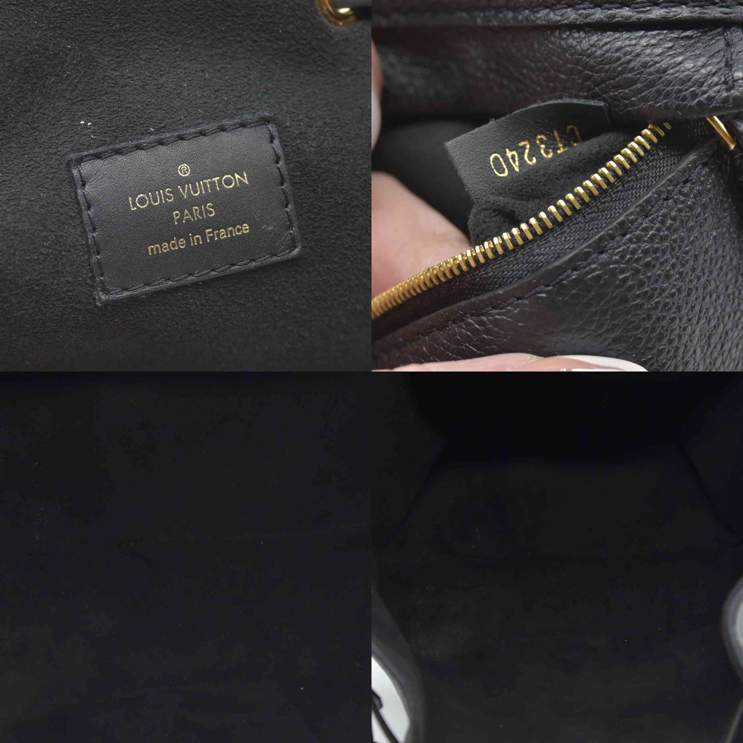 $2980 Louis Vuitton Black Montsouris Empreinte Noir Black Backpack 2020