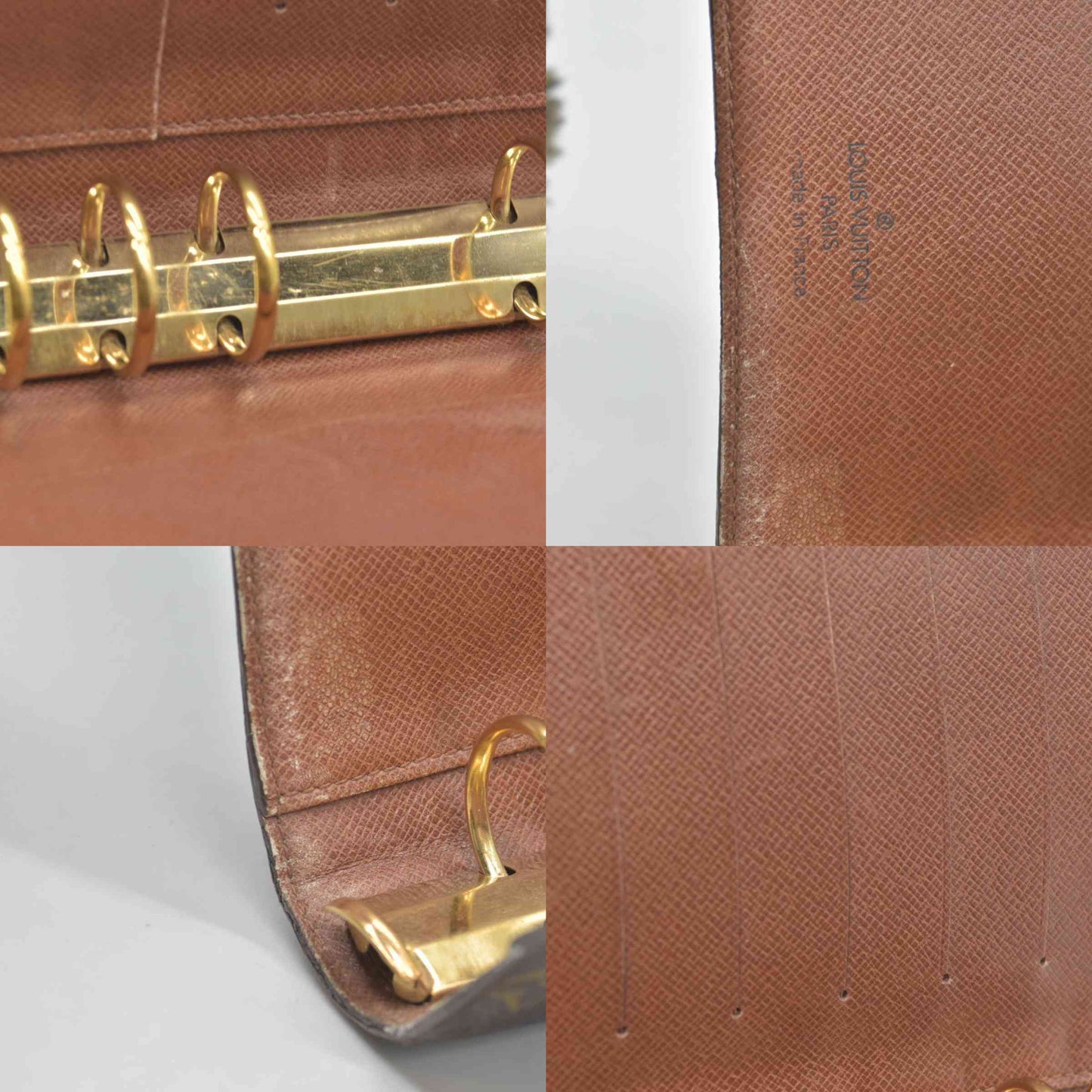 $755 1996 LOUIS VUITTON Monogram Medium Ring Agenda Cover SP0976