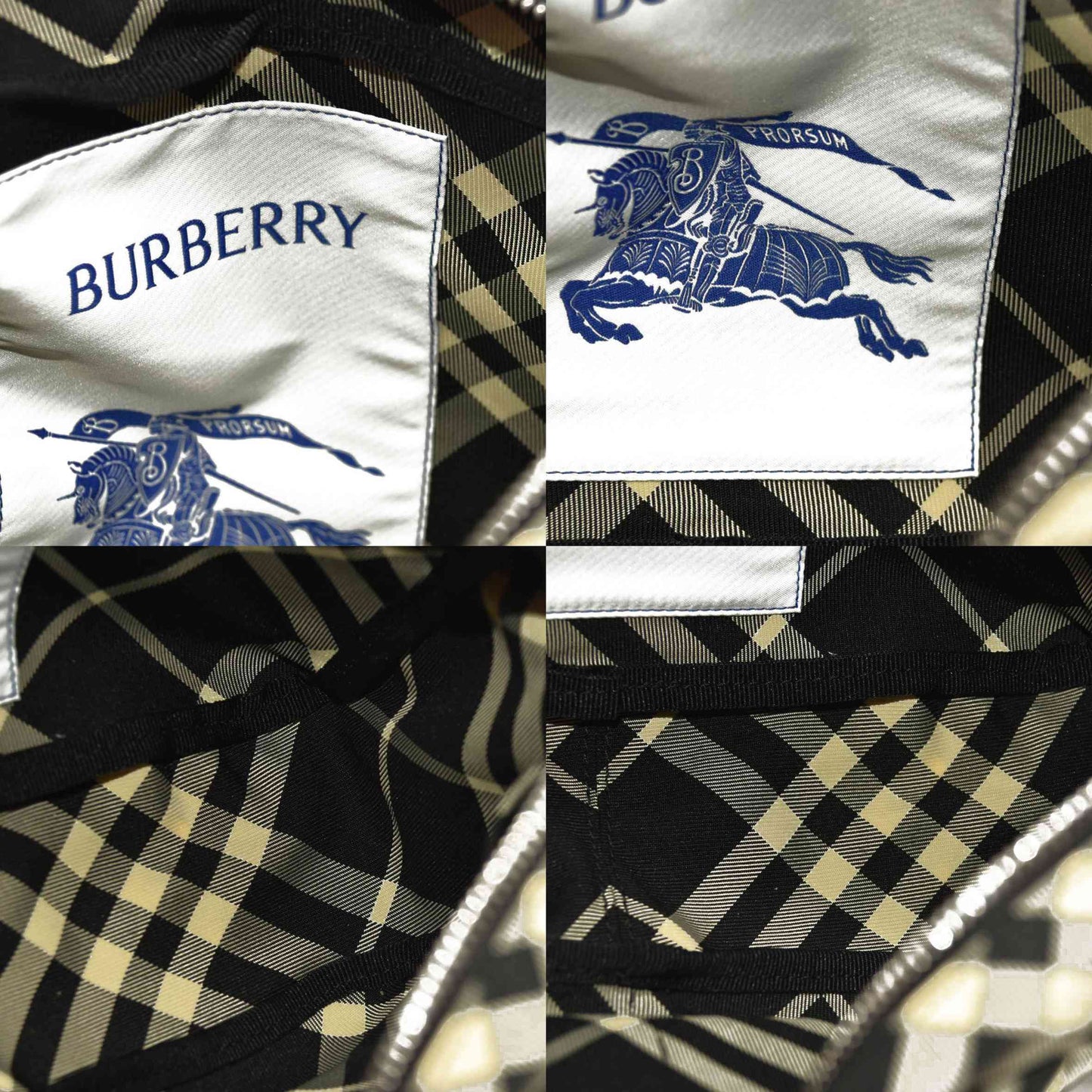 NEW $1090 Burberry Check Crossbody Bag Black Calico