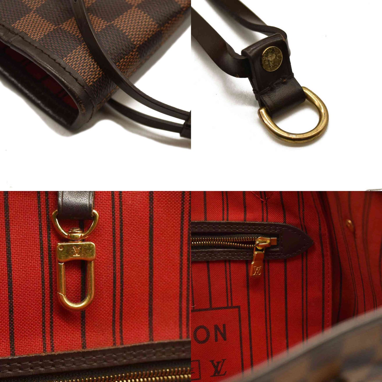 LOUIS VUITTON Damier Ebene Neverfull MM With Pouch SD21