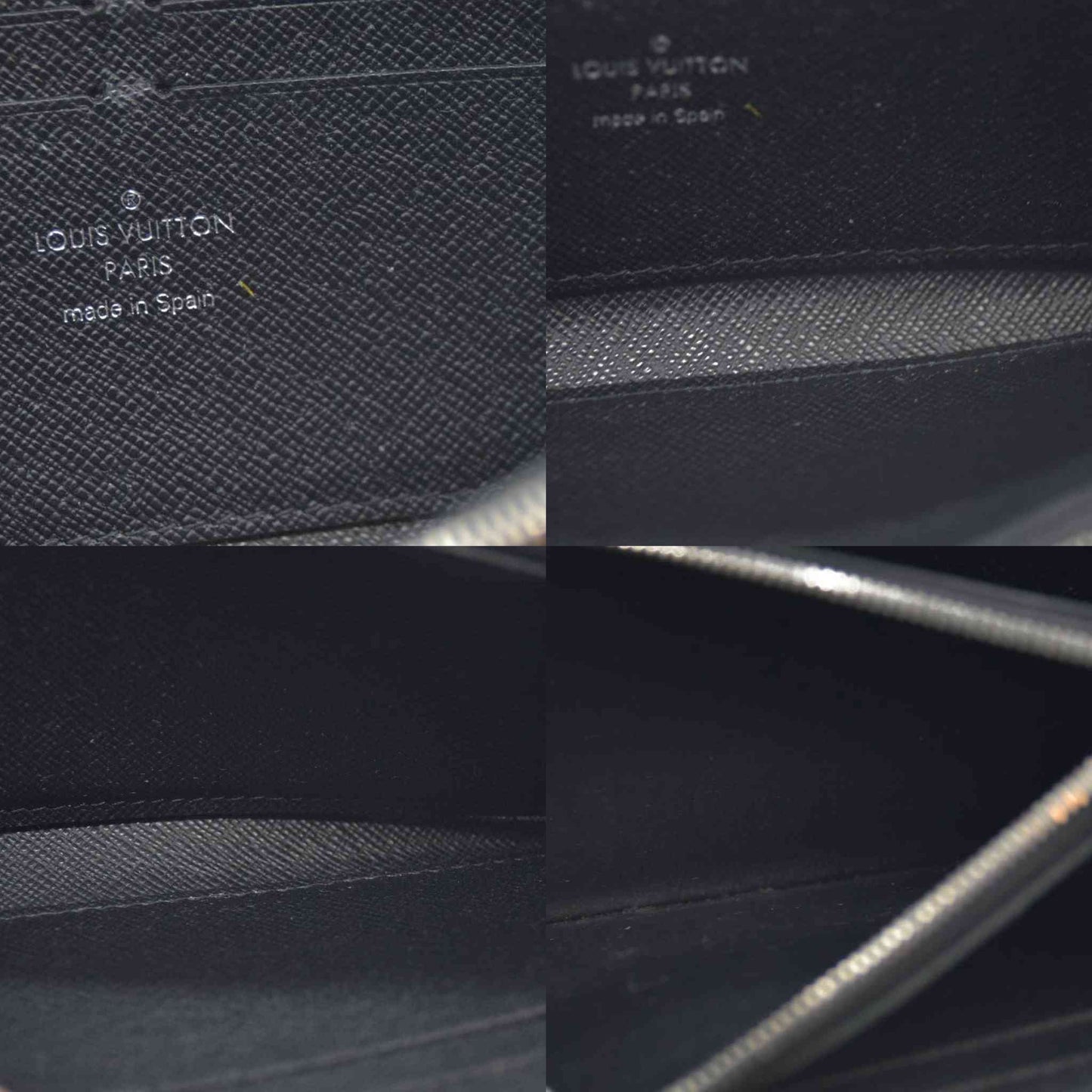 Louis Vuitton Epi Portefeiulle Clemence Zip Around Long Wallet Black UB2280