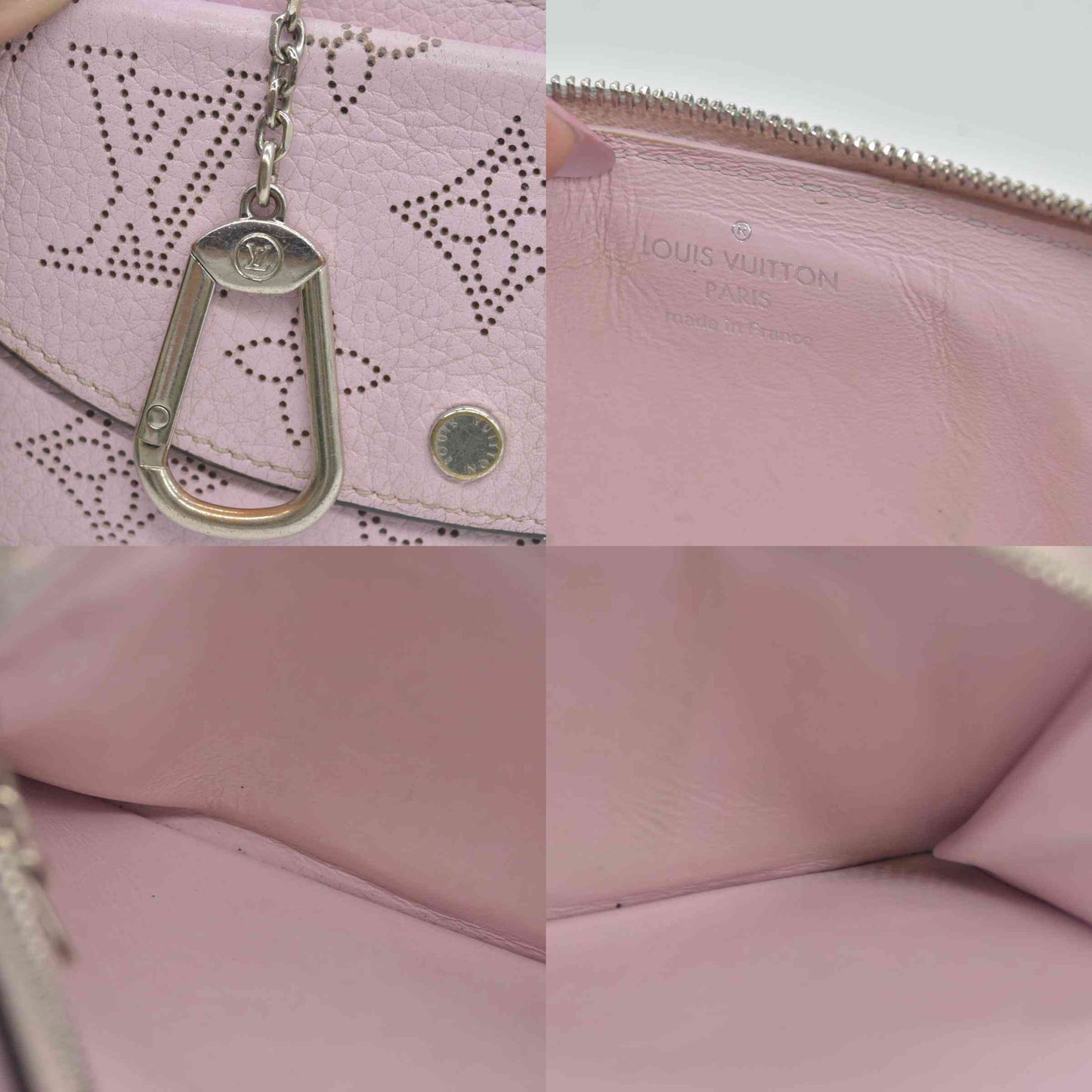 $815 Louis Vuitton Mahina Recto Verso Card Holder Magnolia
