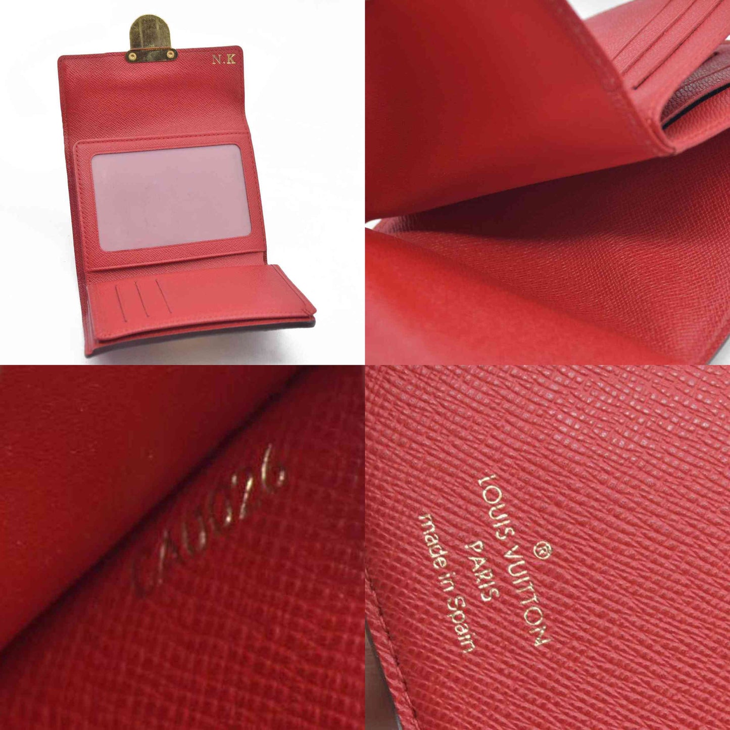 $750 LOUIS VUITTON Damier Ebene Koala Compact Wallet