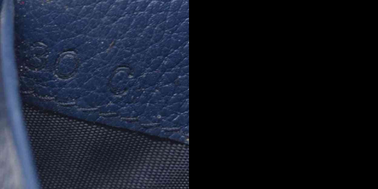$725 Prada Zip Card Holder Pebbled Leather Blue CONSIGNMENT
