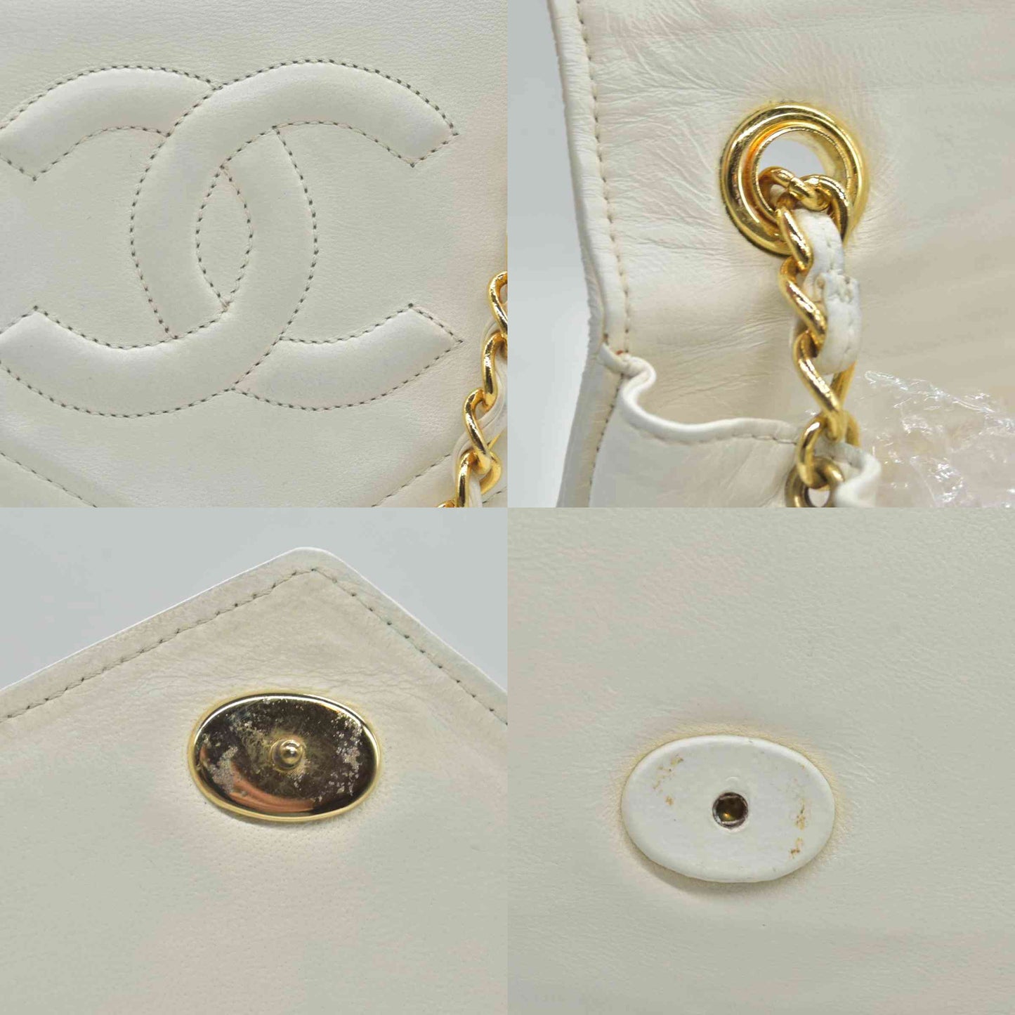 $3400 Chanel 1988 Tri-Border Lambskin Envelope Flap Bag