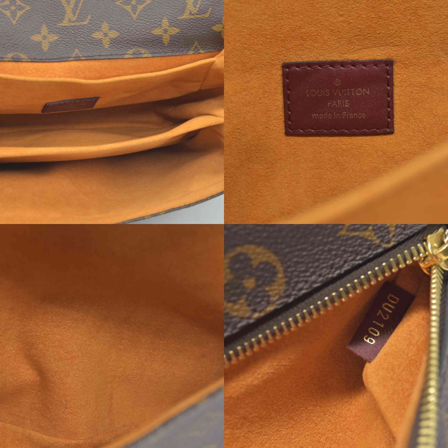 $2760 2019 Louis Vuitton Monogram Braided Pochette Metis Safran DU2109