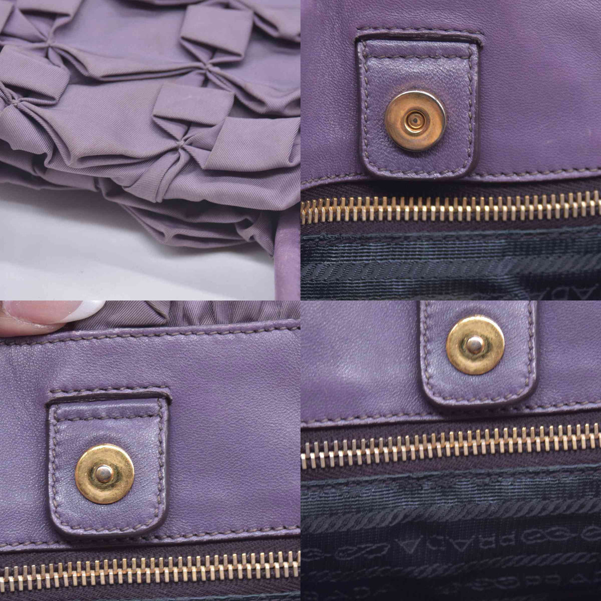 $995 Prada Tessuto Nylon Origami Purple CONSIGNMENT