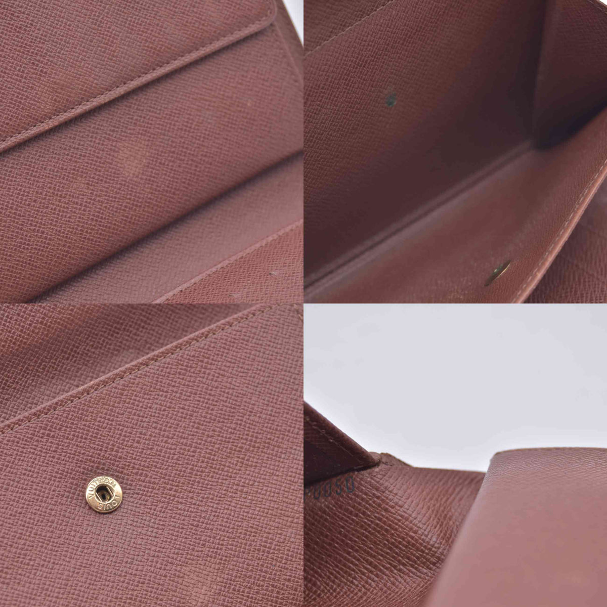 $550 2000 Louis Vuitton Monogram Porte Tresor Etui Papiers Trifold Wallet SP0050 10021012