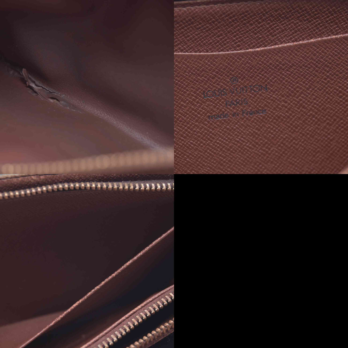 $750 2003 Louis Vuitton Monogram Porte Monnaie Zippy Long Wallet Brown TH0043