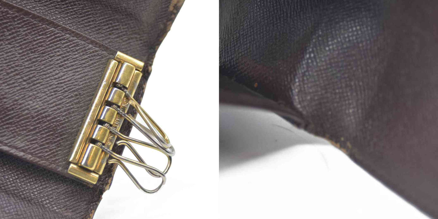 Louis Vuitton Damier Multicles 4 Ring Key Case Brown TH0051