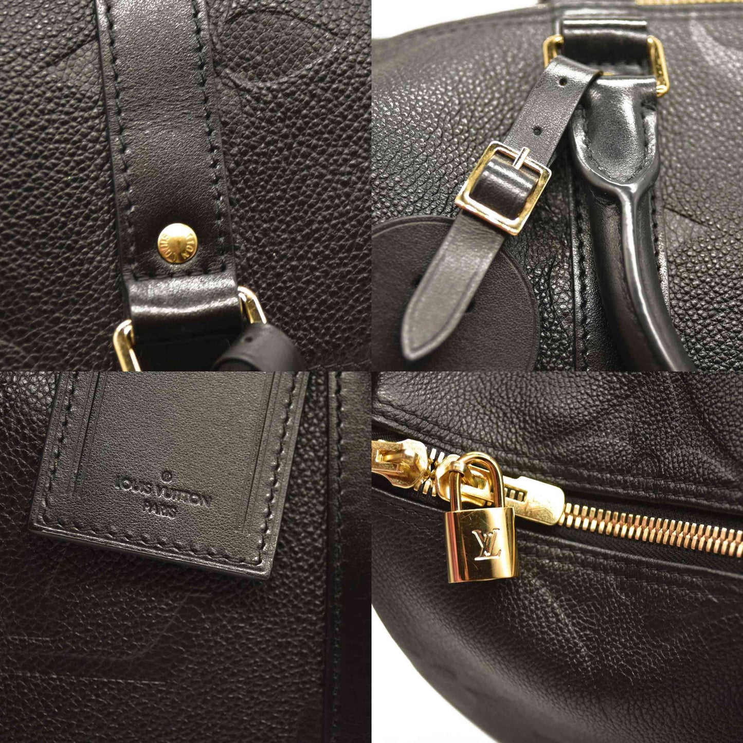 LOUIS VUITTON Empreinte Monogram Giant Keepall Bandouliere 45 Black