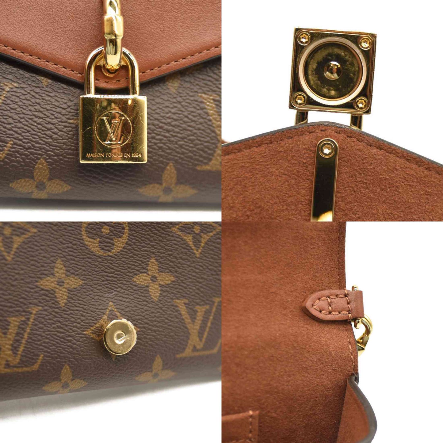LOUIS VUITTON Padlock On Strap Monogram Shoulder Bag Caramel