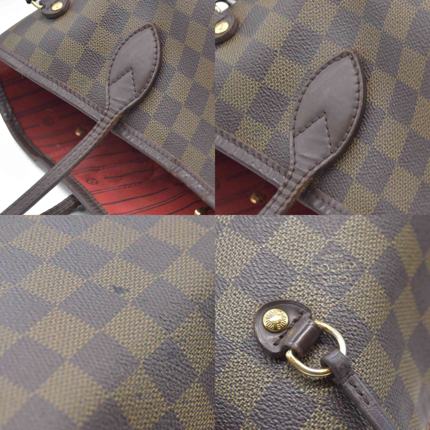 AUCTION $2130  Louis Vuitton  Damier Ebene Neverfull MM AR5110