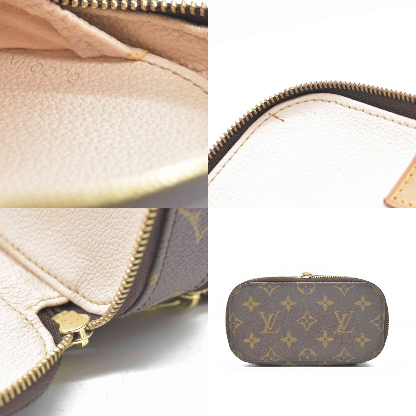 $580 Louis Vuitton Monogram Trousse Blush PM Cosmetic Pouch Bag Jewlery Case