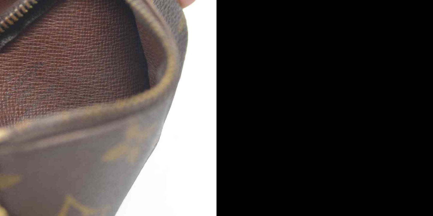 Louis Vuitton Monogram Pochette Cles Wallet Coin Purse Brown